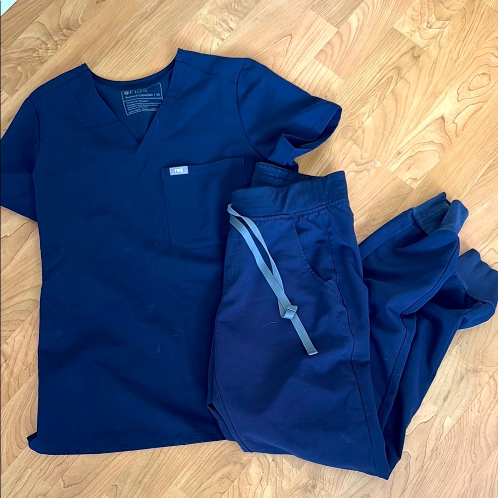 Navy Blue Scrub Set